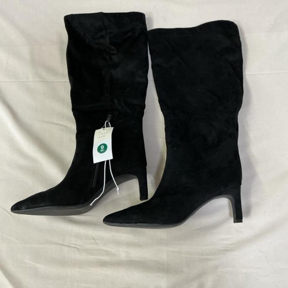 A New Day Black Wide Calf Knee High Boots